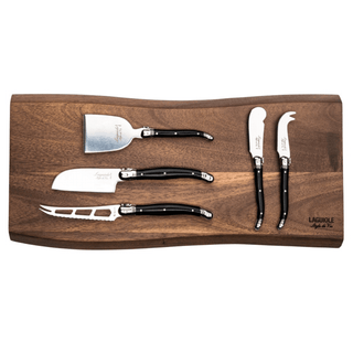 Luxury Line Cheese knives black with serving block Ostesett Style de Vie Authentique 