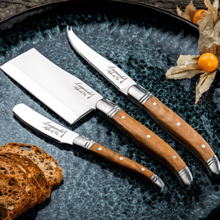 Luxury Line Cheese knives Olive Wood Ostesett Style de Vie Authentique 