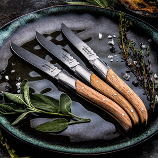 Luxury Line Steak knives Oak wood Knivsett/gaveesker Style de Vie Authentique 