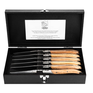 Luxury Line Steak knives Oak wood Knivsett/gaveesker Style de Vie Authentique 