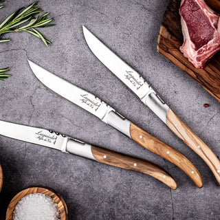 Luxury Line Steak knives Olive Knivsett/gaveesker Style de Vie Authentique 