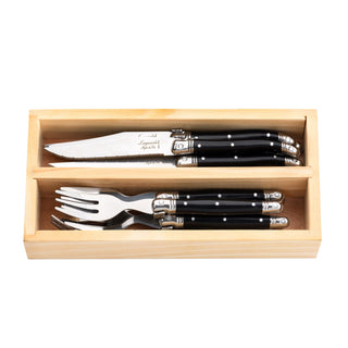 Premium Line 12-piece Mini cutlery - Black Knivsett/gaveesker Style de Vie Authentique 