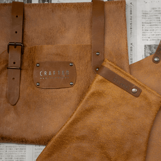 Rustikk skinnforkle Skinnforklær Crafted Leather 