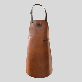 Rustikk skinnforkle Skinnforklær Crafted Leather Brun 