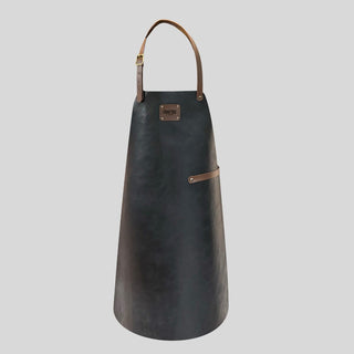 Rustikk skinnforkle Skinnforklær Crafted Leather Sort 