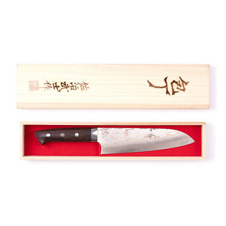 Takeshi Saji 18 cm Santoku regnbue damask Kokkekniv Takeshi Saji 