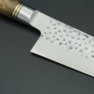 Takeshi Saji R2/SG2 Hammered (Maru) Santoku / 18 cm Kokkekniv Takeshi Saji 