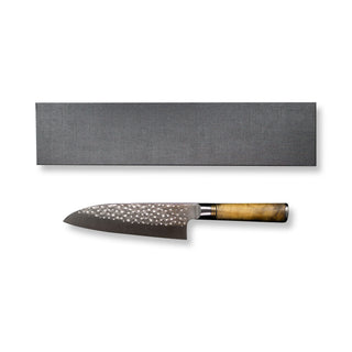 Takeshi Saji R2/SG2 Hammered (Maru) Santoku / 18 cm Kokkekniv Takeshi Saji 