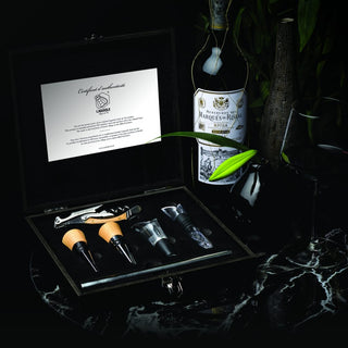 Vinåpner Set - Luxury Line Oak Vin & champagne Style de Vie Authentique 