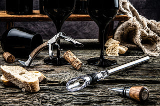 Vinåpner Set - Luxury Line Oak Vin & champagne Style de Vie Authentique 